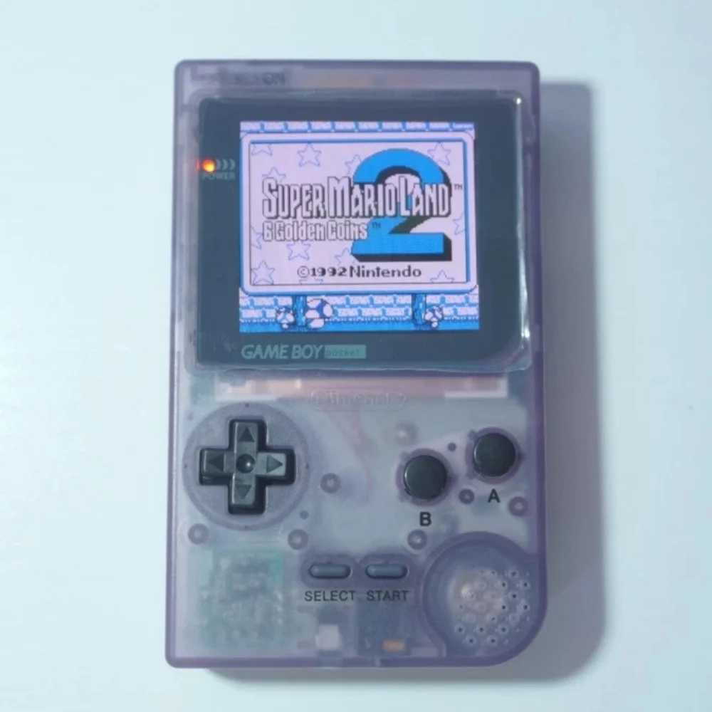 Atomic Purple Nintendo Game Boy Pocket Light (MGB-001) with Backlit IPS Screen